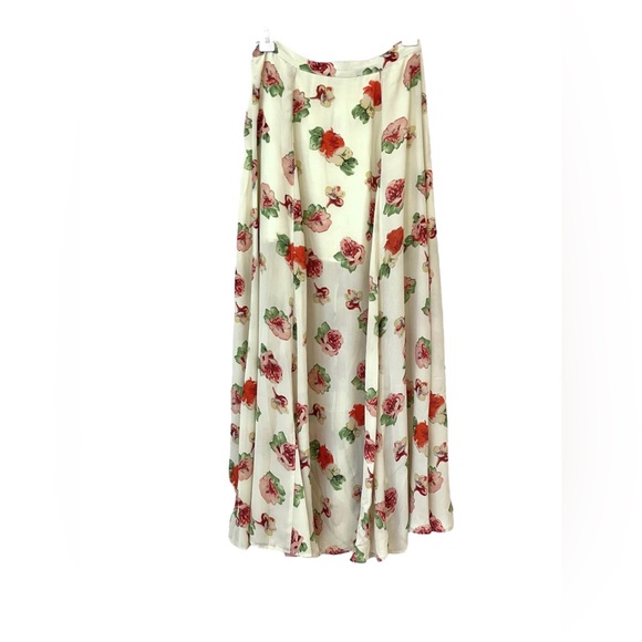 Floral maxi skirt button front - Picture 2 of 5